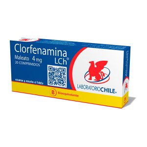 Clorfenamina Maleato 4 mg 20 comprimidos