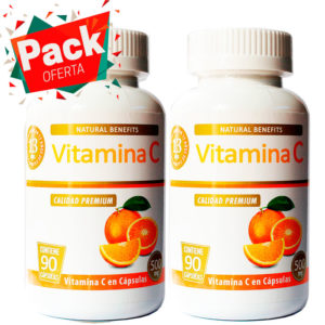 Pack oferta vitamina c 500 mg 90 cápsulas