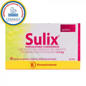 Sulix tamsulosina 0.4 mg 30 cápsulas synthon
