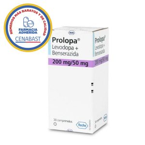prolopa levodopa + benserazida 200 mg 50 mg 30 comprimidos