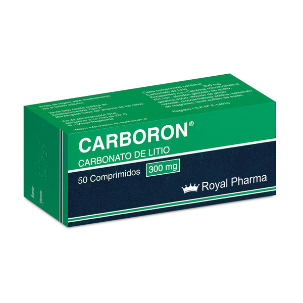 Carboron Carbonato de Litio 300 mg 50 comprimidos
