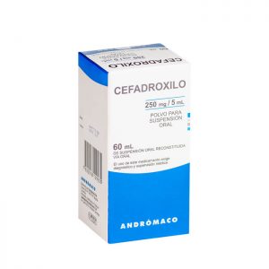 cefadroxilo 250 mg 5 ml 60 ml andrómaco