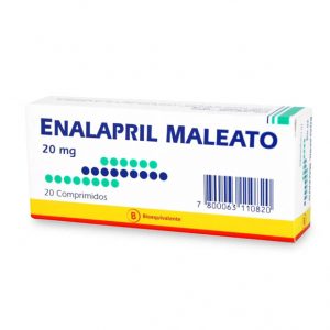 enalapril maleato 20 mg 20 comprimidos mintlab