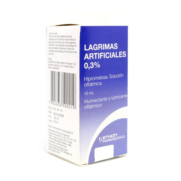Lágrimas Artificiales 0.3% hipromelosa solución oftálmica 15 ml ethon