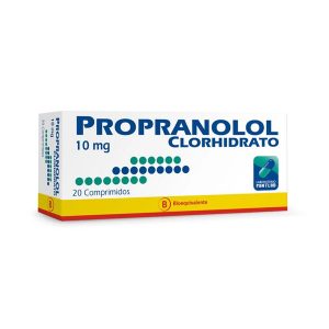 Propranolol clorhidrato 10 mg 20 comprimidos mintlab