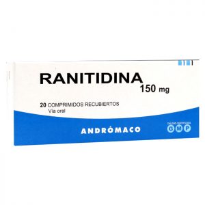 Ranitidina 150 mg 20 comprimidos recubiertos andrómaco