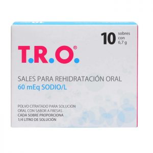 t.r.o. sales para rehidratación oral 60 mEq sodio l 10 sobres con 6 7 g