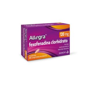Allegra Fexofenadina Clorhidrato 120  mg x 30 Comprimidos Recubiertos